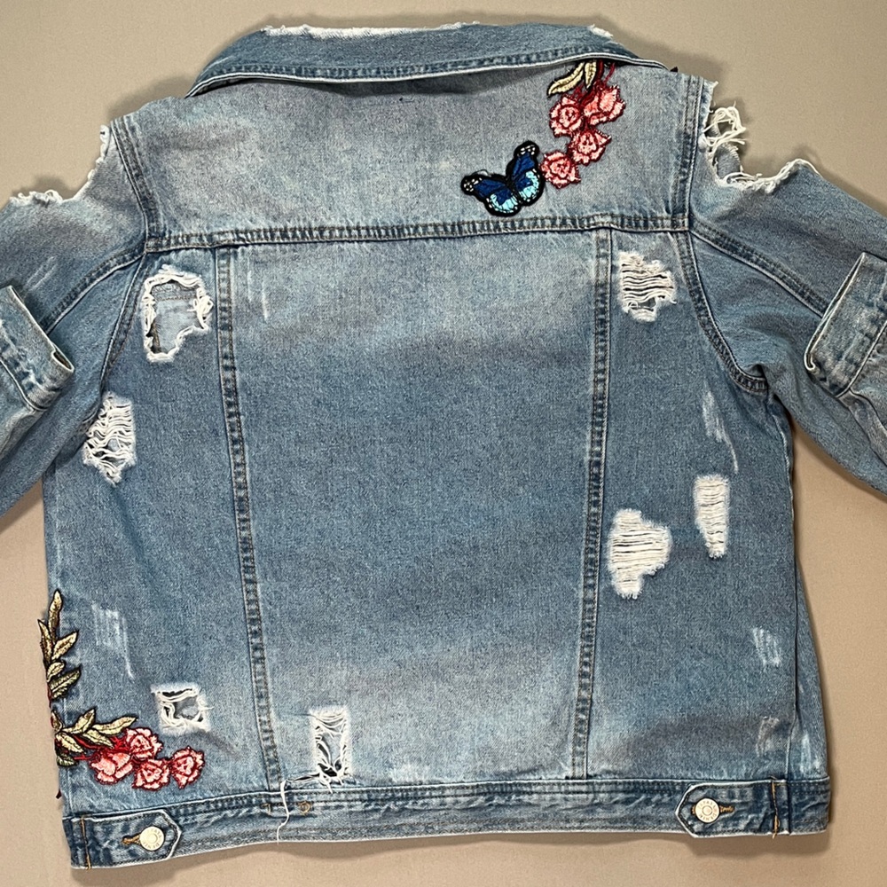 Unique Patch Papaya Jean Jacket - image 8